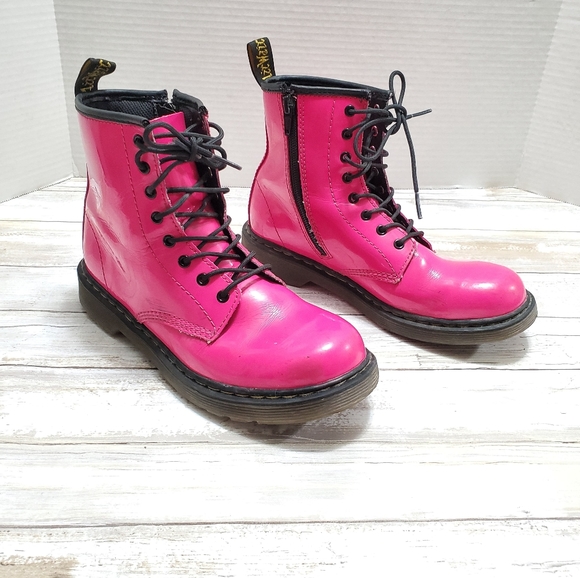 Dr. Martens Shoes - Dr. Marten's 1460 Delaney Hot Pink Lace Up Boots
5